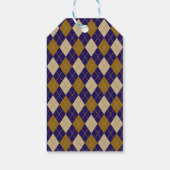 Argyle Sneeuw Gezellig Winter Bruiloft Douche Cadeaulabel (Achterkant)