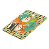 Argyle Sneeuwmannen Vakantie 2 Gepersonaliseerde F Magneet (Linkerzijde)