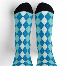 Argyle sokken blauw ontwerp