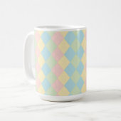Argyle spring pastel colored pattern koffiemok (Voorkant links)