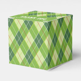 Argyle stijl groene golf dank u geschenkdoos bedankdoosjes