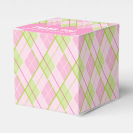 Argyle stijl roze dames dank u golf geschenkdoos bedankdoosjes