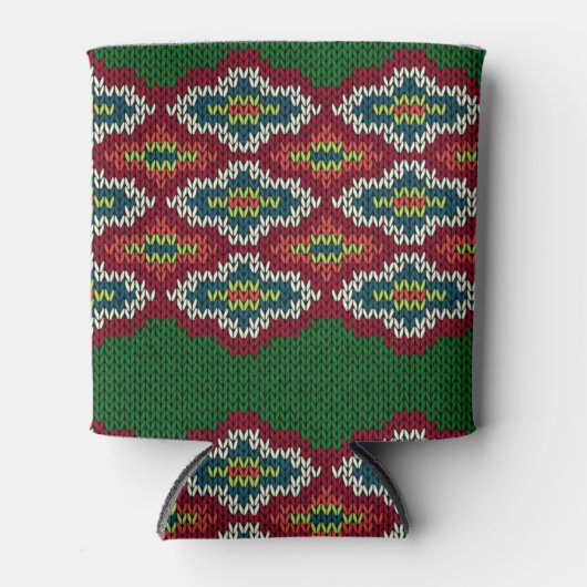 Argyle sweater textuur blikjeskoeler (Voorkant)