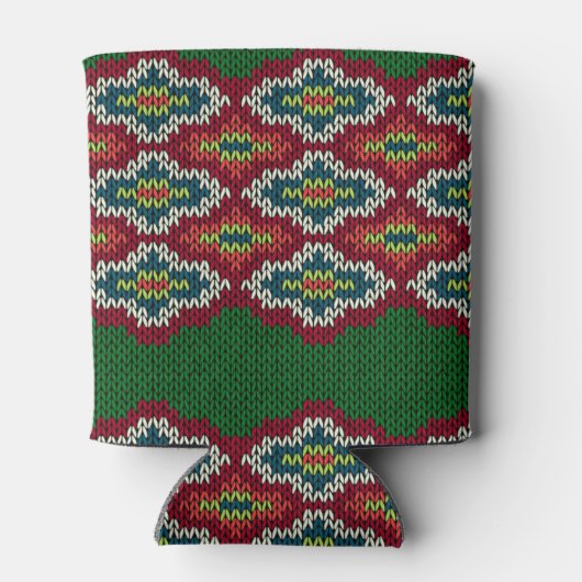 Argyle sweater textuur blikjeskoeler (Achterkant)