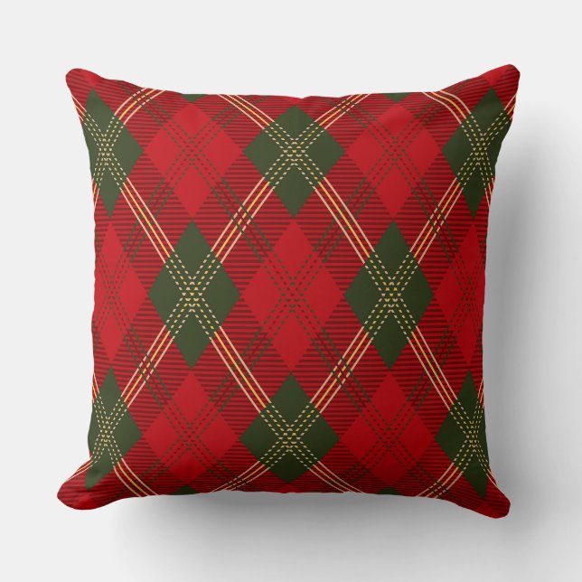 Argyle Tartan Schots Diamond patroon Kussen (Voorkant)