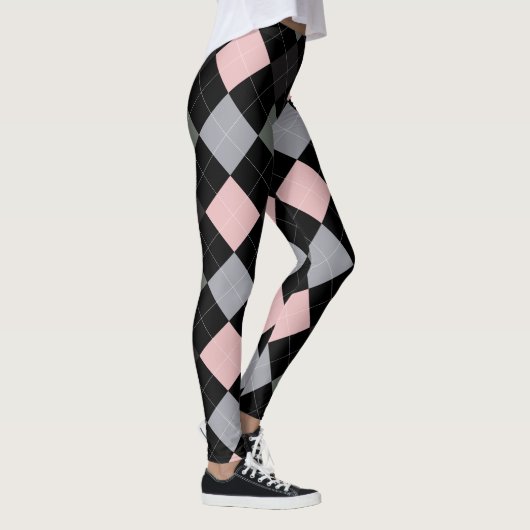 Argyle Textielpatroon Leggings 01 Klein (Rechts)