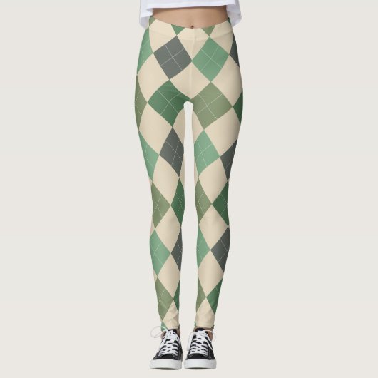 Argyle Textielpatroon Leggings 03 Klein (Voorkant)