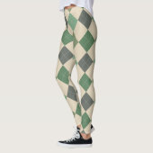 Argyle Textielpatroon Leggings 03 Klein (Links)