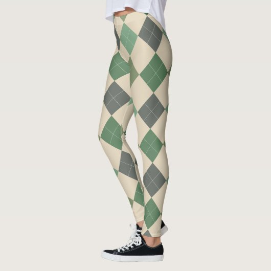 Argyle Textielpatroon Leggings 03 Klein (Links)