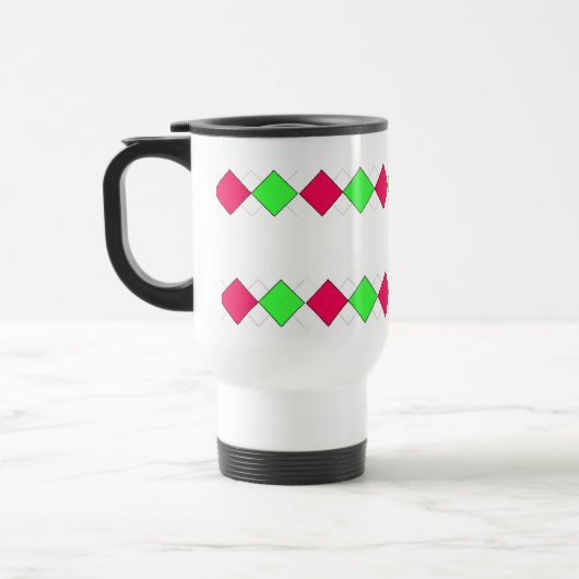 Argyle Travel Mug - persoonlijk Reisbeker (Links)