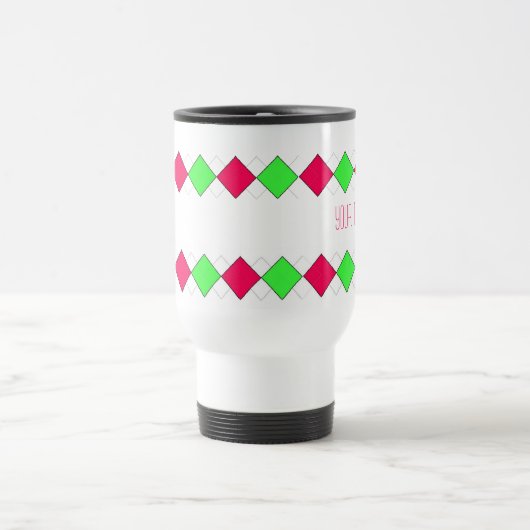 Argyle Travel Mug - persoonlijk Reisbeker (Center)