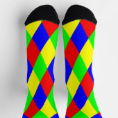 Argyle Type Groene Rode en Gele Sokken (Top)