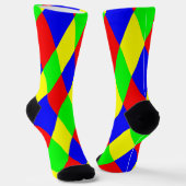 Argyle Type Groene Rode en Gele Sokken (Gebogen)