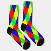 Argyle Type Groene Rode en Gele Sokken (Rechts)