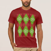 Argyle Ugly kerstSweater Pattern T-Shirt (Voorkant)