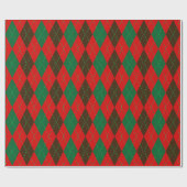 Argyle XL Red Forest Emerald Green Cadeaupapier (Vlak)