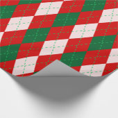 Argyle XL Red Forest Emerald Green Cadeaupapier (Hoek)