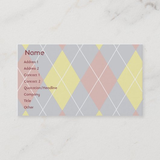 Argyle - Zakelijk Visitekaartje (Voorkant)