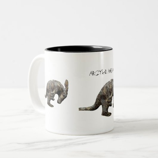 ArgyleAardvark2, ArgyleAardvark2, ArgyleAardvar... Tweekleurige Koffiemok (Voorkant links)