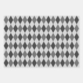 Argylepatroon Grijs Rood en Blauw Inpakpapier Vel (Voorkant)