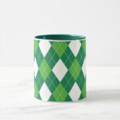 Argylepatroon, groen en wit mok (Midden)