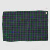 Argyll District Tartan met monogram/initialen Golfhanddoek (Horizontaal)