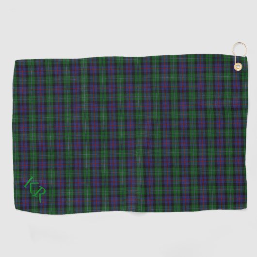 Argyll District Tartan met monogram/initialen Golfhanddoek (Horizontaal)