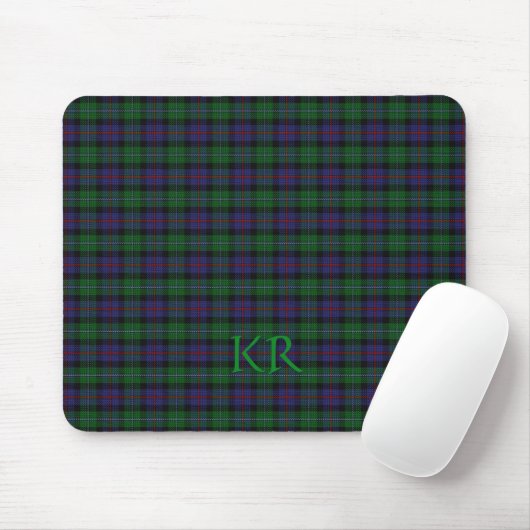 Argyll District Tartan met monogram/initialen Muismat (Met muis)