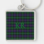 Argyll District Tartan met monogram/initialen Sleutelhanger (Voorkant)