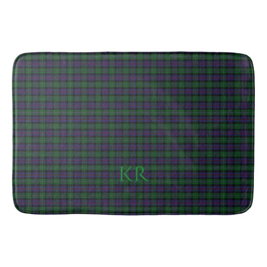 Argyll District Tartan met monogram / naam Badmat (Voorkant)