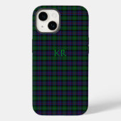 Argyll District Tartan met monogram / naam Case-Mate iPhone Case (Achterkant)