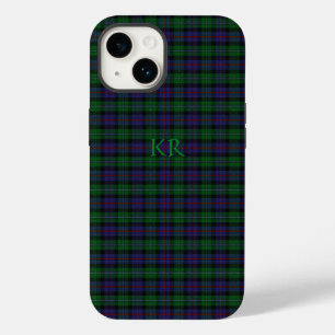 Argyll District Tartan met monogram / naam Case-Mate iPhone 14 Hoesje
