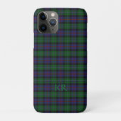 Argyll District Tartan met monogram / naam Case-Mate iPhone Case (Achterkant)