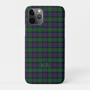 Argyll District Tartan met monogram / naam Case-Mate iPhone Case