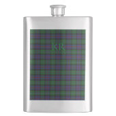 Argyll District Tartan met monogram / naam Flacon (Voorkant)
