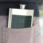 Argyll District Tartan met monogram / naam Flacon (Voorbeeld)
