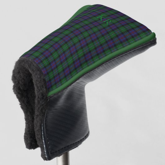 Argyll District Tartan met monogram / naam Golfheadcover (3/4 voorkant)