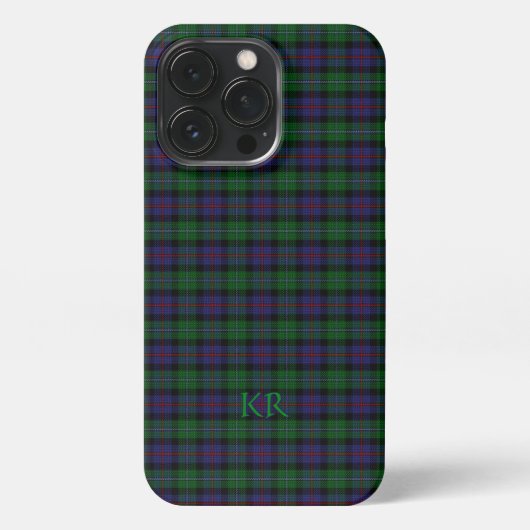 Argyll District Tartan met monogram / naam iPhone Hoesje (Achterkant)