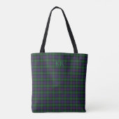 Argyll District Tartan met monogram / naam Tote Bag (Achterkant)
