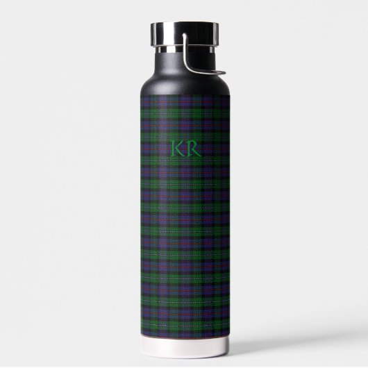 Argyll District Tartan met monogram / naam Waterfles (Links)