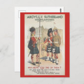 Argyll en Sutherland Highlanders Briefkaart (Voorkant / Achterkant)