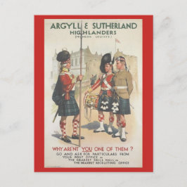 Argyll en Sutherland Highlanders Briefkaart