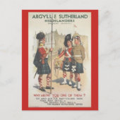 Argyll en Sutherland Highlanders Briefkaart (Voorkant)