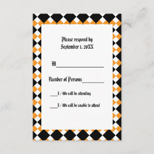 Argyll Ivory XI (Oranje) RSVP-kaart RSVP Kaartje