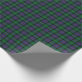 Argyll Schotland Tartan Blauw en Groen Plaid Cadeaupapier (Hoek)