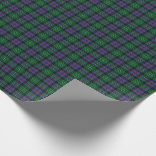 Argyll Schotland Tartan Blauw en Groen Plaid Cadeaupapier (Hoek)