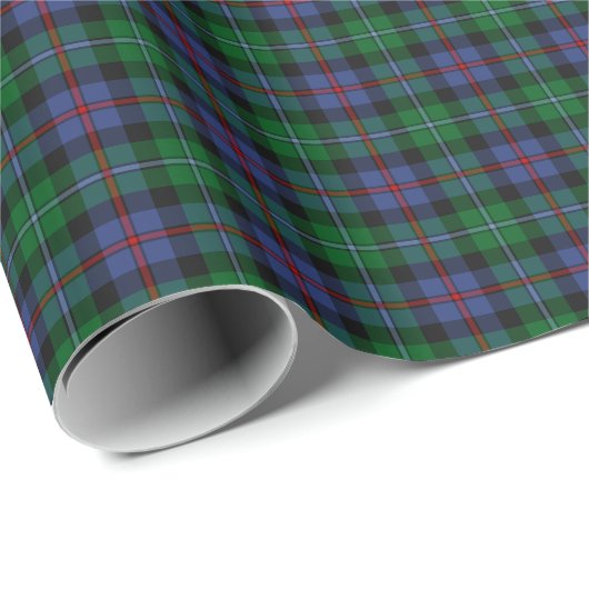 Argyll Schotland Tartan Blauw en Groen Plaid Cadeaupapier (Rol Hoek)