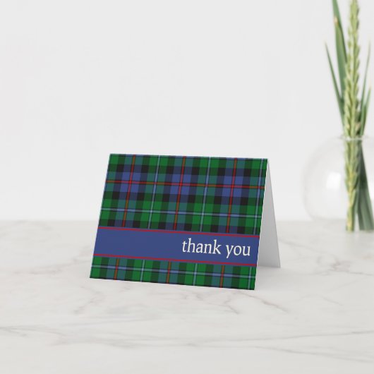 Argyll Scotland District Tartan Bedankt (Voorkant)