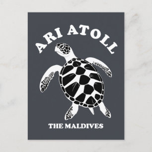 Ari Atoll De Malediven - Zee Schildpad Liefhebber Briefkaart