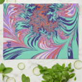 ARI ~ Blue Green Red Paars ~ 3D ~ Theedoek (Gevouwen)